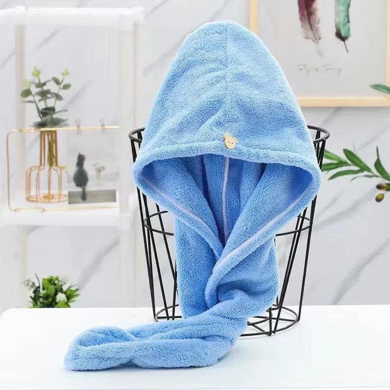 Quick Dry Hair Quick Drying Microfiber Towels Bathroom Bathroom Accessories Nursing Cap With Buckle Sauna Spa Towel Bath