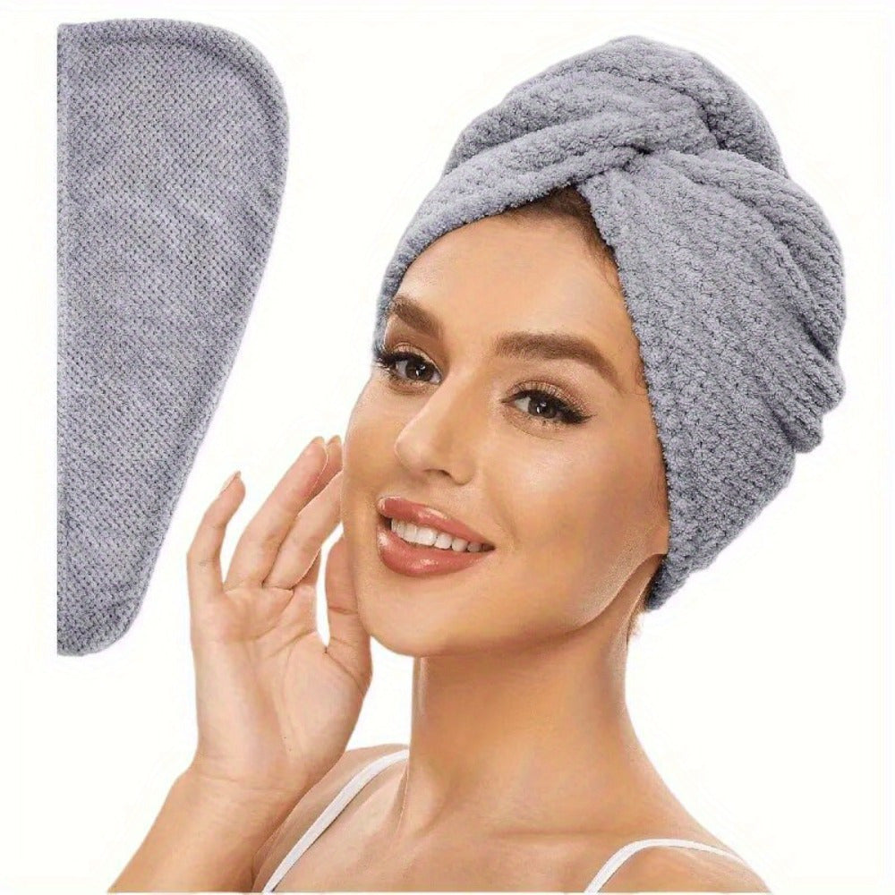Microfiber Hair Towel Set - Super Absorbent Hair Wrap