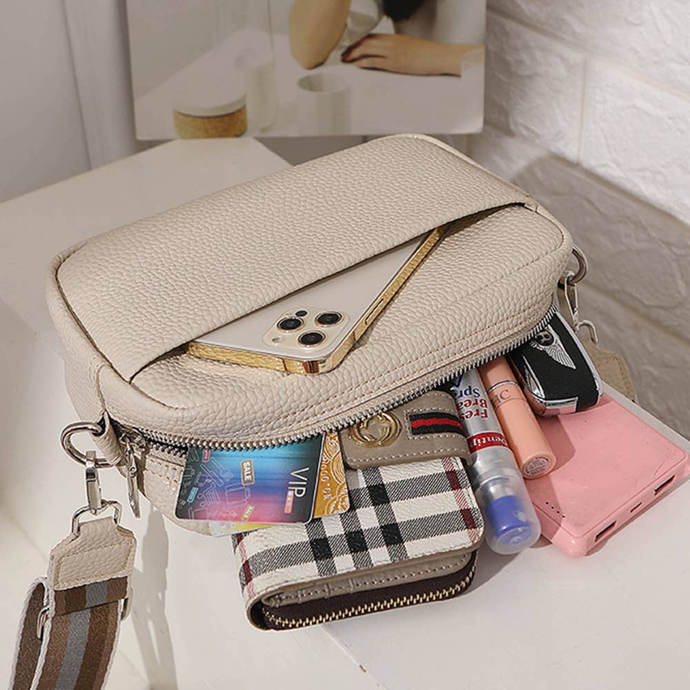 Solid Color PU Crossbody Bag For Women's Small Bag