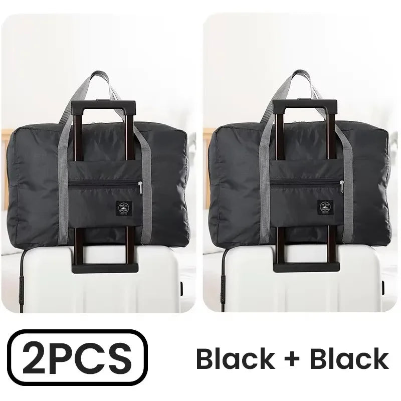 2-piece Set Folding Luggage Bag Suitable for Airline Carry on Luggage, Weekend Hospital Overnight Luggage Bag, Gym Luggage Bag,