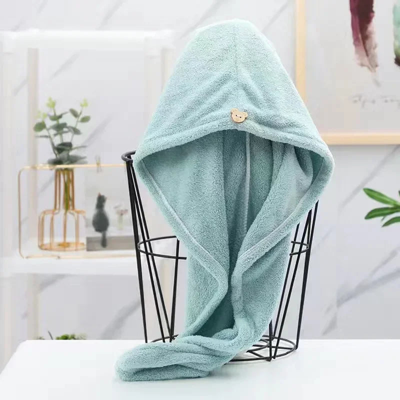 Quick Dry Hair Quick Drying Microfiber Towels Bathroom Bathroom Accessories Nursing Cap With Buckle Sauna Spa Towel Bath