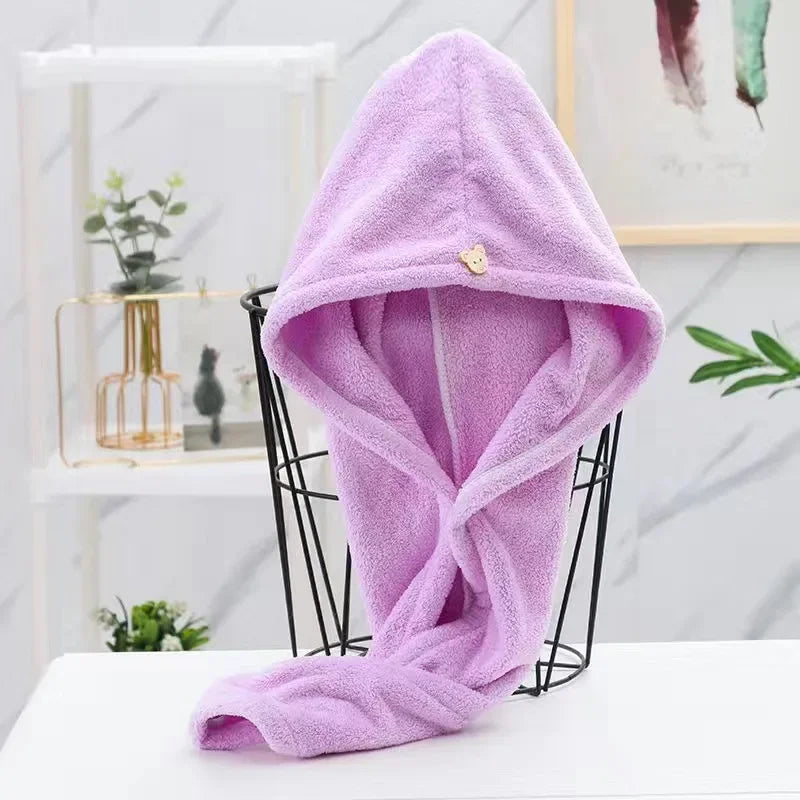 Quick Dry Hair Quick Drying Microfiber Towels Bathroom Bathroom Accessories Nursing Cap With Buckle Sauna Spa Towel Bath