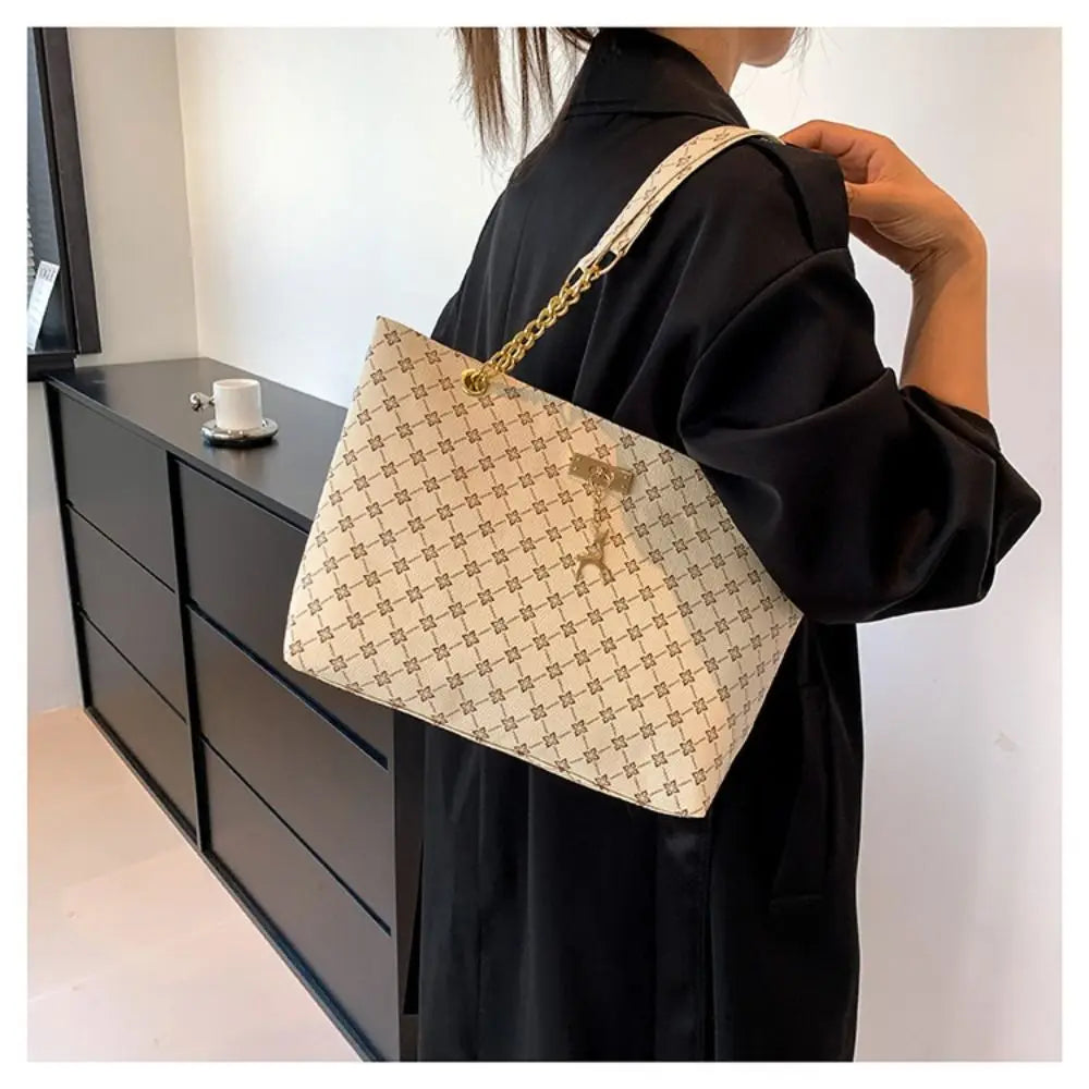 Trendy Shopping Bag Purse Women Luxury Design Tote Bag  Large Capacity Handbag Fashion Printing Shoulder Bag
