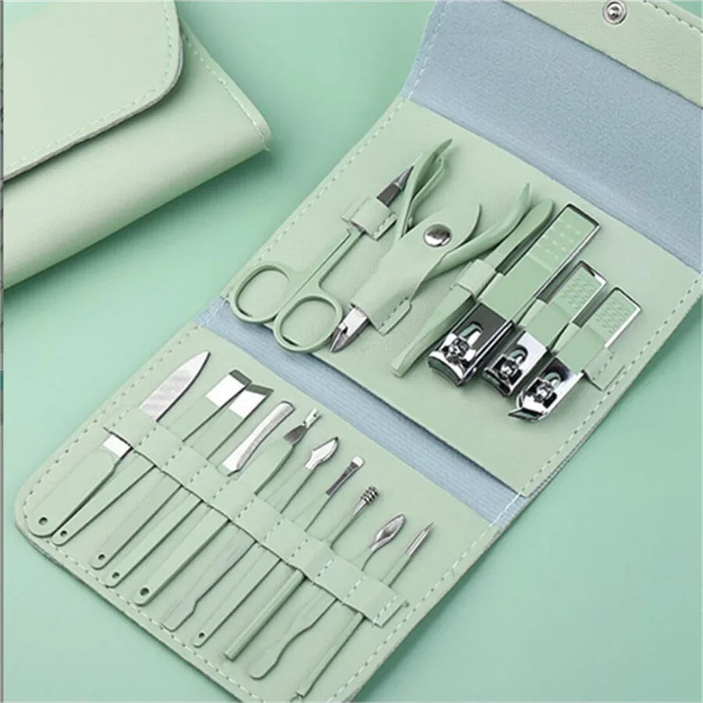 16 Pcs Portable Nail Clipper Manicure Set