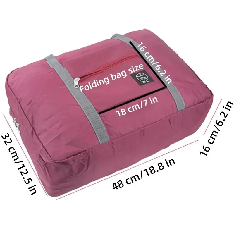 2-piece Set Folding Luggage Bag Suitable for Airline Carry on Luggage, Weekend Hospital Overnight Luggage Bag, Gym Luggage Bag,