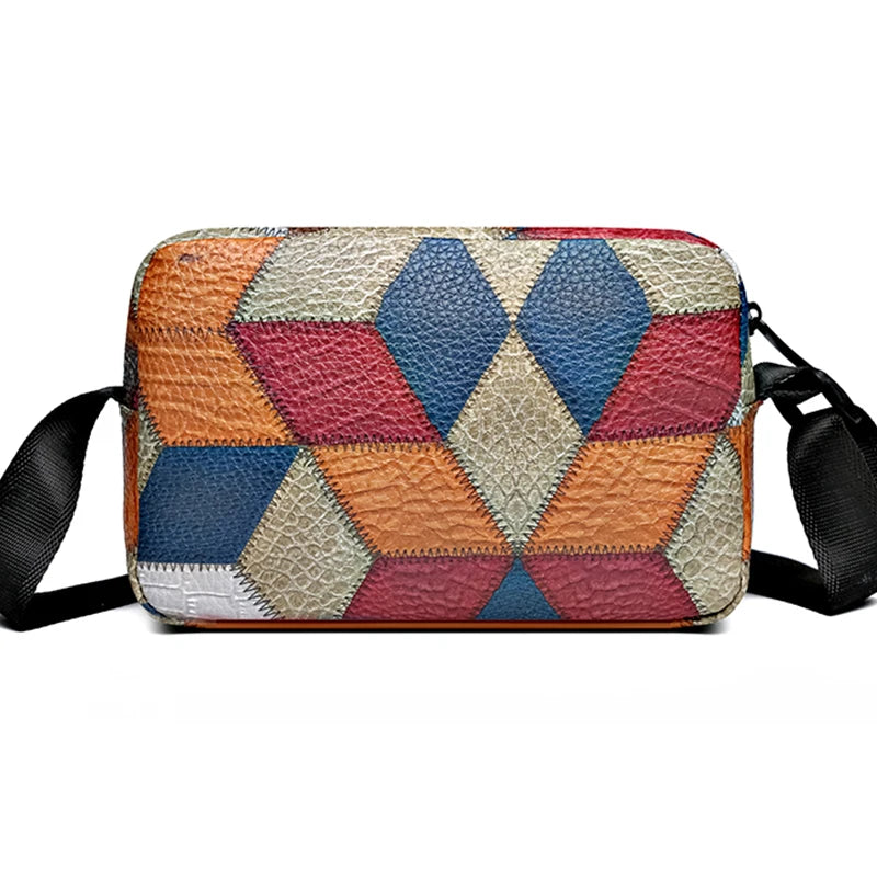 Colorblock Shoulder Bag - Trendy Patchwork Crossbody Purse (Mini Phone Bag for Women)