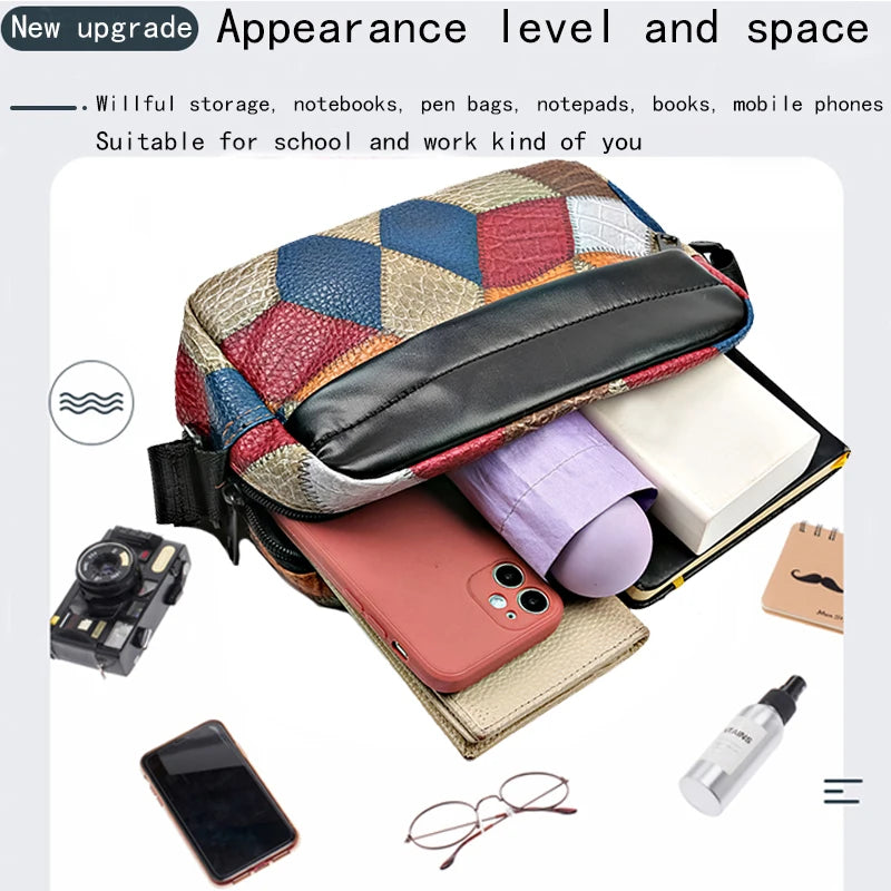 Colorblock Shoulder Bag - Trendy Patchwork Crossbody Purse (Mini Phone Bag for Women)