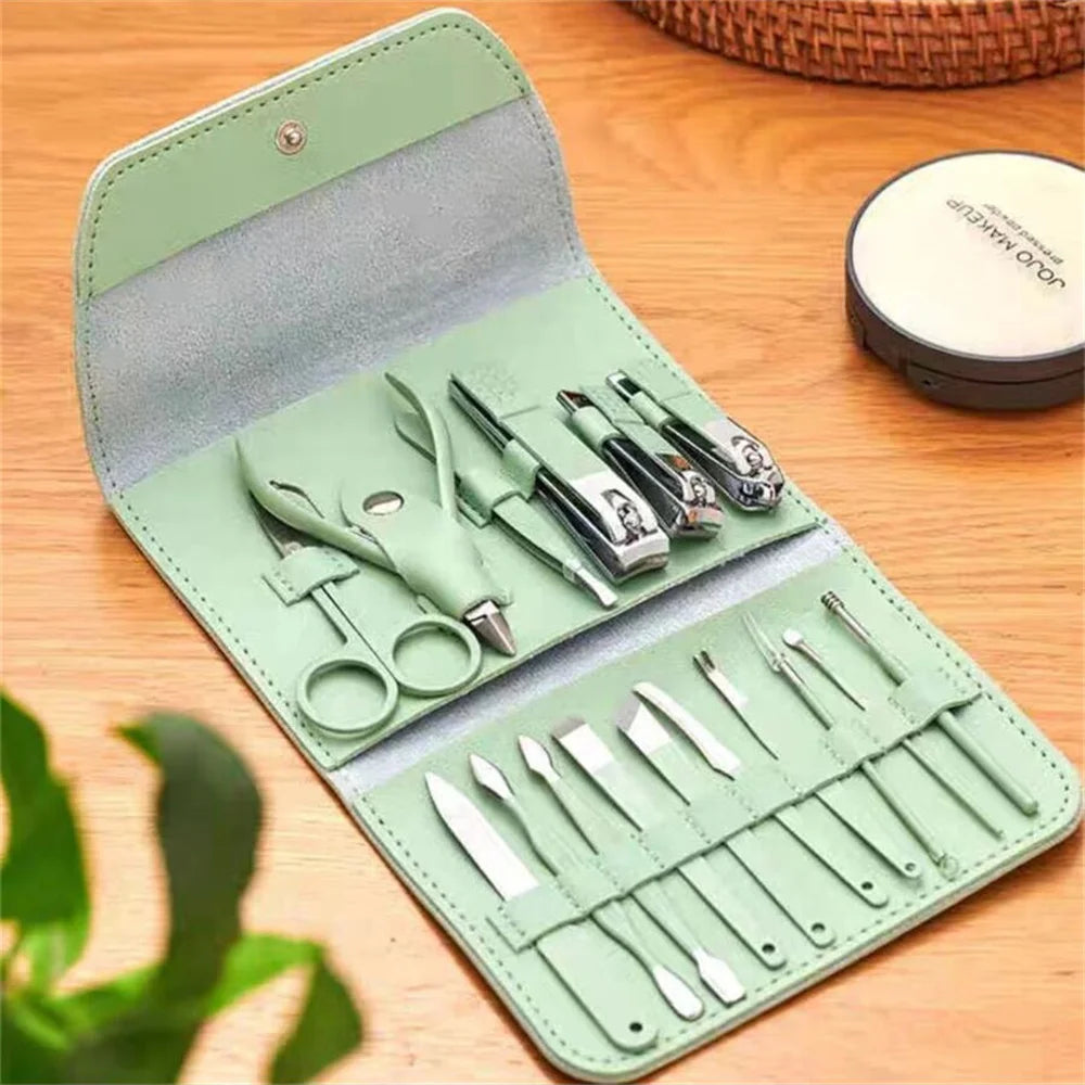 16 Pcs Portable Nail Clipper Manicure Set